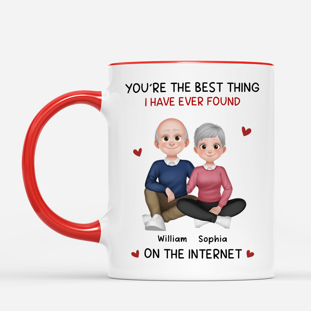 7025MUS2 personalized couple mugs youre the best thing i found on the internet_ 7025MKQ5G