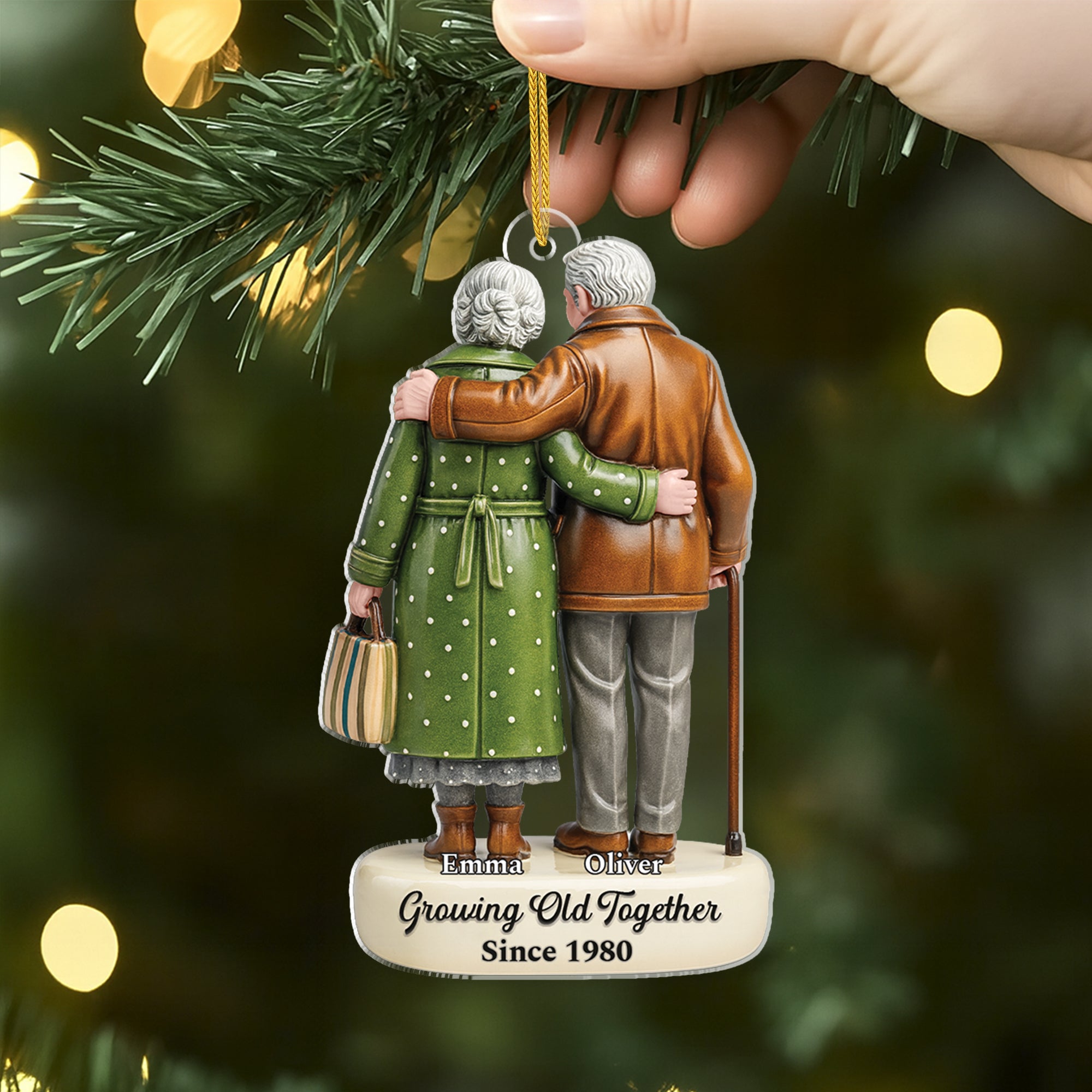 7026OUS2 3d printing effect personalized acrylic ornaments christmas gifts for old couples 7026O3T5G
