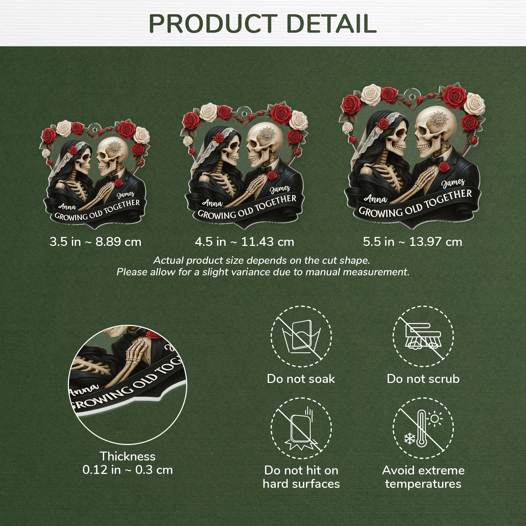 7027OUS1 3d printing effect acrylic skeleton ornaments custom christmas gifts for couples 7027O3L5G_3