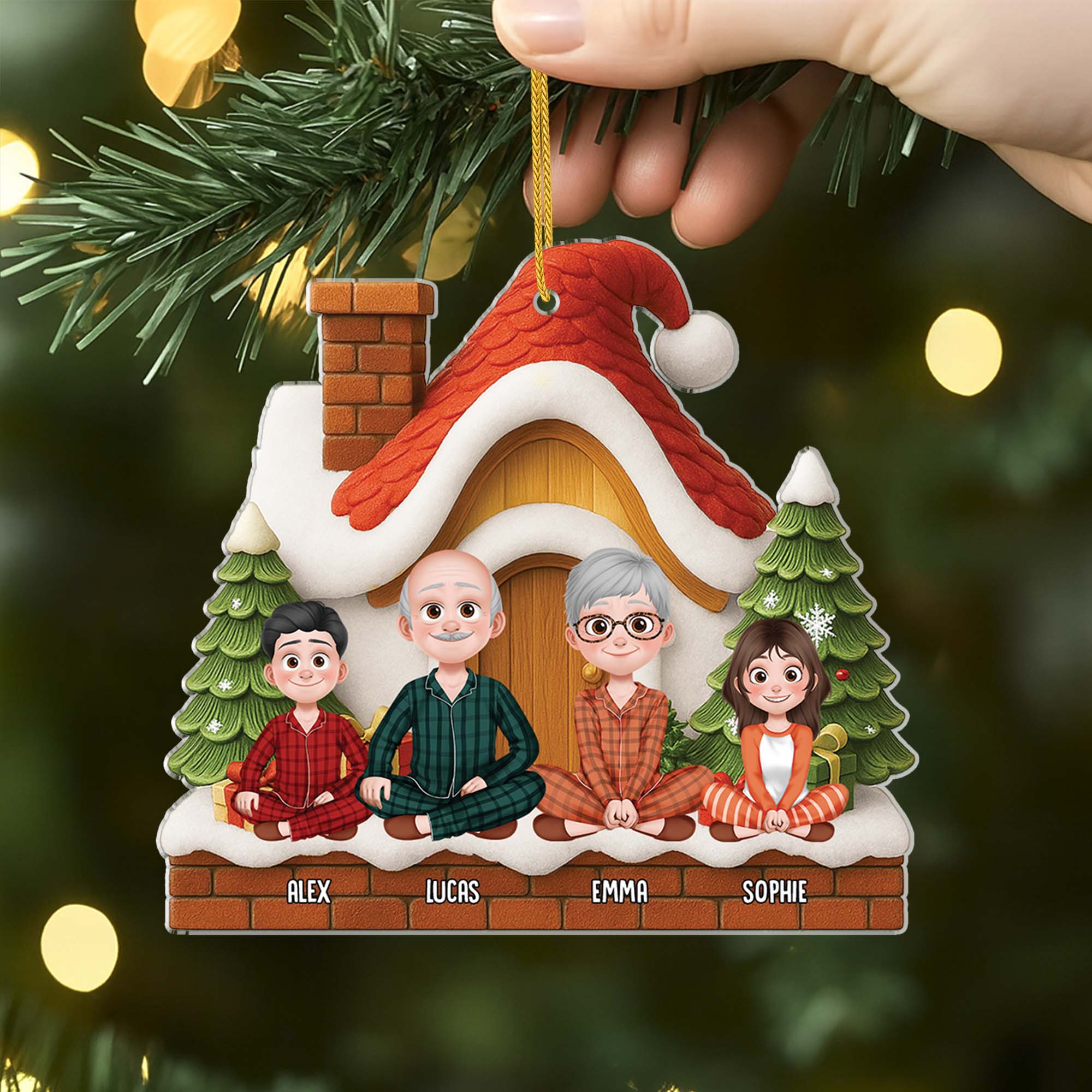 7029OUS2 acrylic family ornament with dog cat personalized christmas gift_ 7029OTY5I