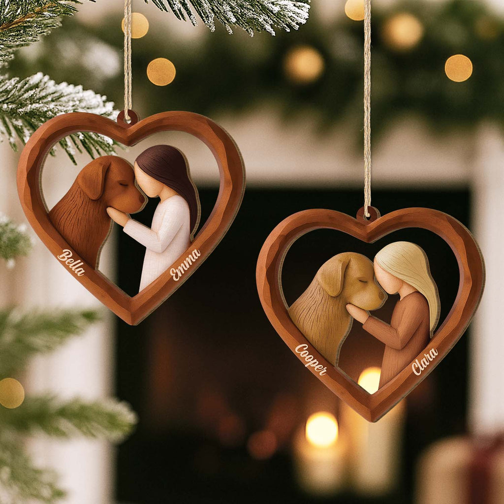 7046OUS2 custom 1 layered wood ornaments christmas gifts for dog lovers 7046O8V5C