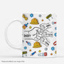 7047MUS1 3d printing effect fist bump mug customized gifts for dad grandpa 7047M3QWB