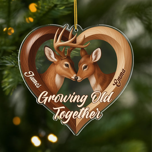 7048OUS1 3d printing effect custom acrylic deer ornaments christmas gifts for couples 7048O