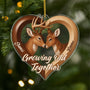 7048OUS1 3d printing effect custom acrylic deer ornaments christmas gifts for couples 7048O