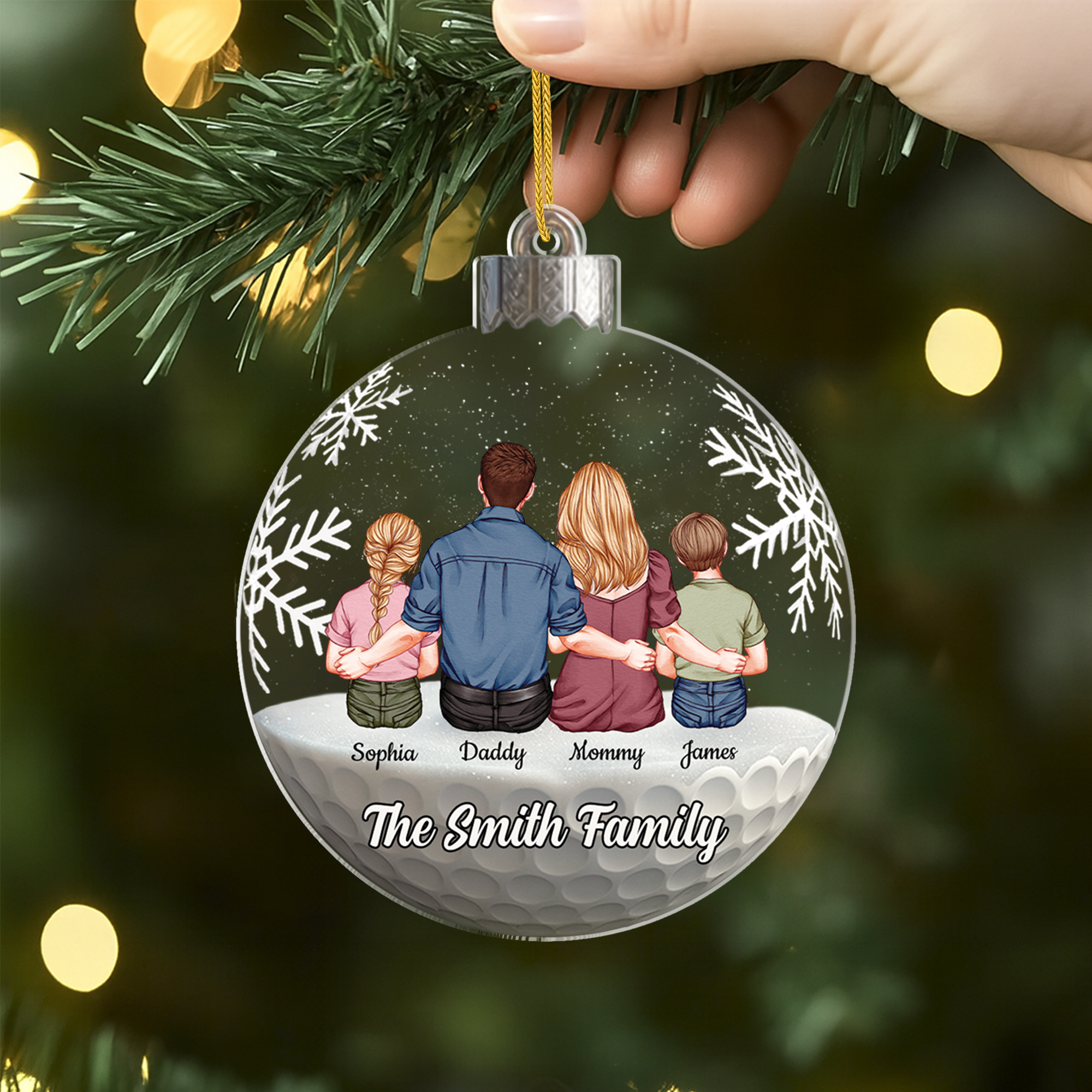 7053OUS2 3d printing effect acrylic family ornament with dog and cat_ custom christmas gifts 7053O8T5I