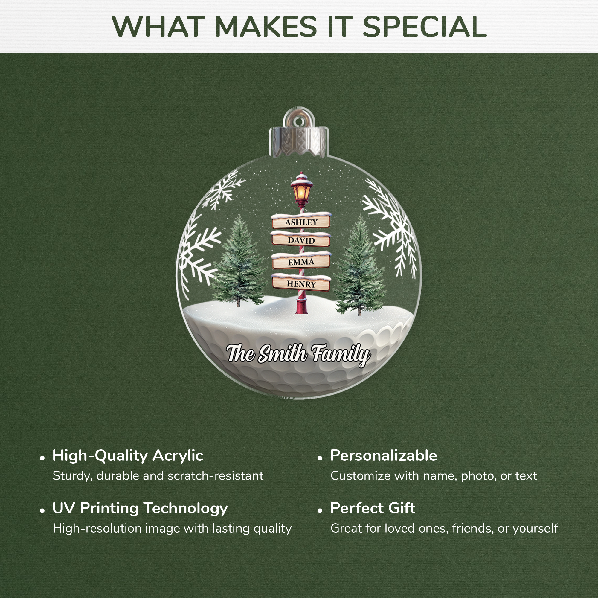 7055OUS4 3d printing effect acrylic street sign ornament custom family christmas gift 7055O8T5I