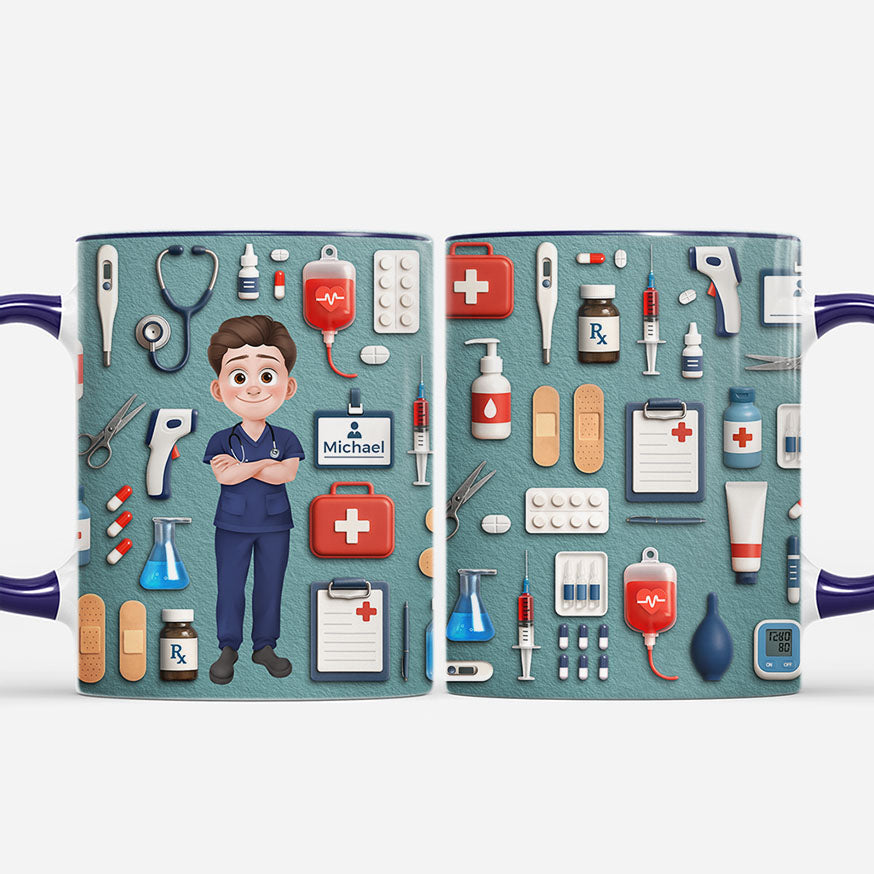 7058MUS1 3d printing effect personalized nurse mugs gifts for nurses_ doctors 7058MTLMN_2_b12e9ac9 32a4 4a9a 9613 9c840093970d