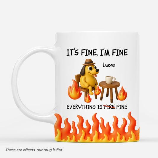 7063MUS1 3d printing effect its fine im fine everything is fine mug_ funny personalized gifts 7063MKLNB_1
