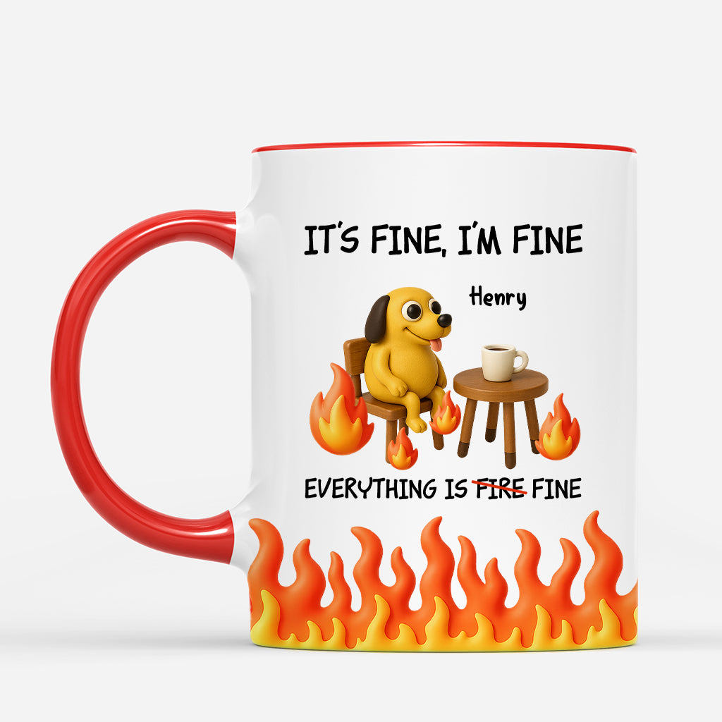 7063MUS1 3d printing effect its fine im fine everything is fine mug_ funny personalized gifts 7063MKLNB_2