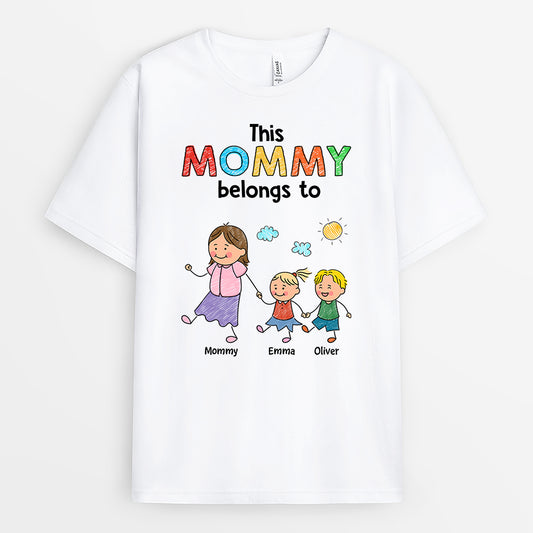7078AUS1 this mom belongs to shirt with kids names custom gifts for momdad 7078atpaa