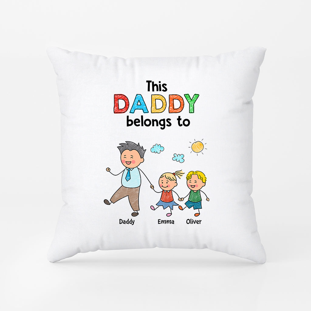 7078PUS2 this mom belongs to pillow with kids names custom gifts for momdad 7078ptpaa
