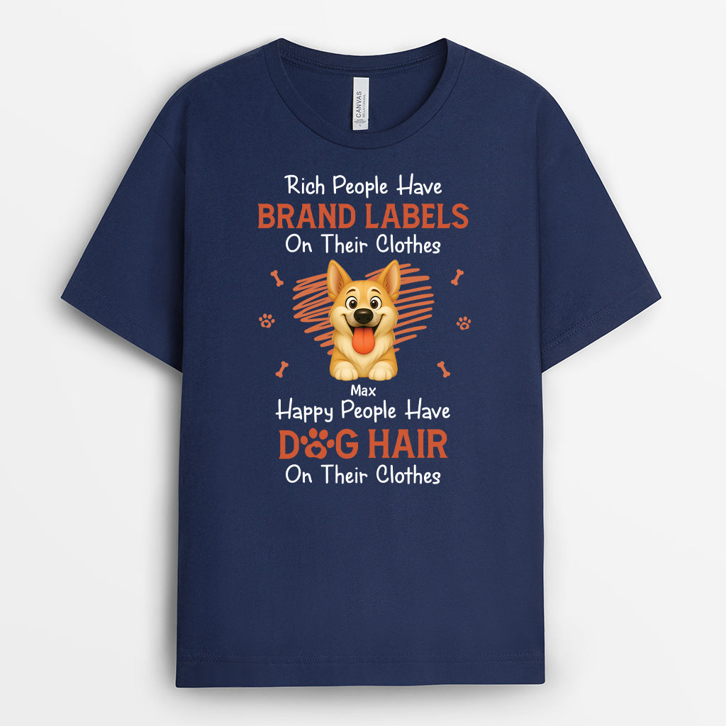 7089AUS2 happy people have dog hair on their clothes shirt custom gifts for dog lovers 7089ATQCC