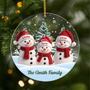 7092OUS1 acrylic snowman family ornament personalized xmas gifts 7092OKL5I
