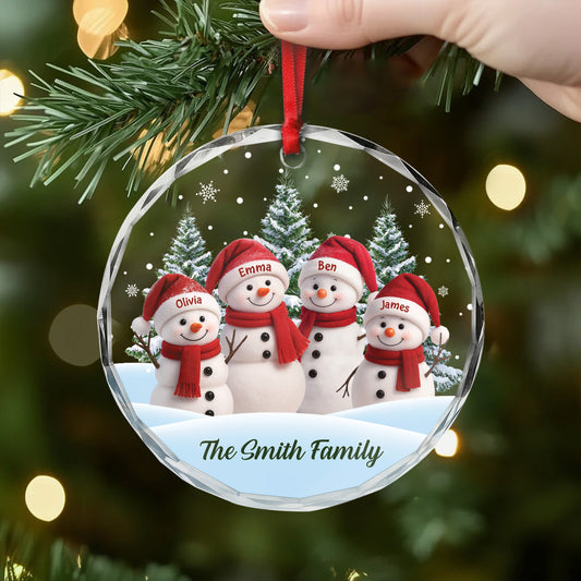 7092OUS2 glass snowman family ornament_ personalized gifts for christmas 7092OKL5I