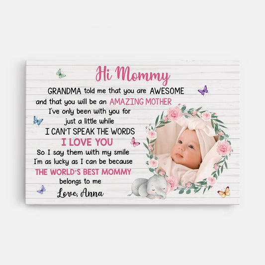 7098CUS1 custom photo canvas prints gifts from baby to mom_ dad 7098C8VAK