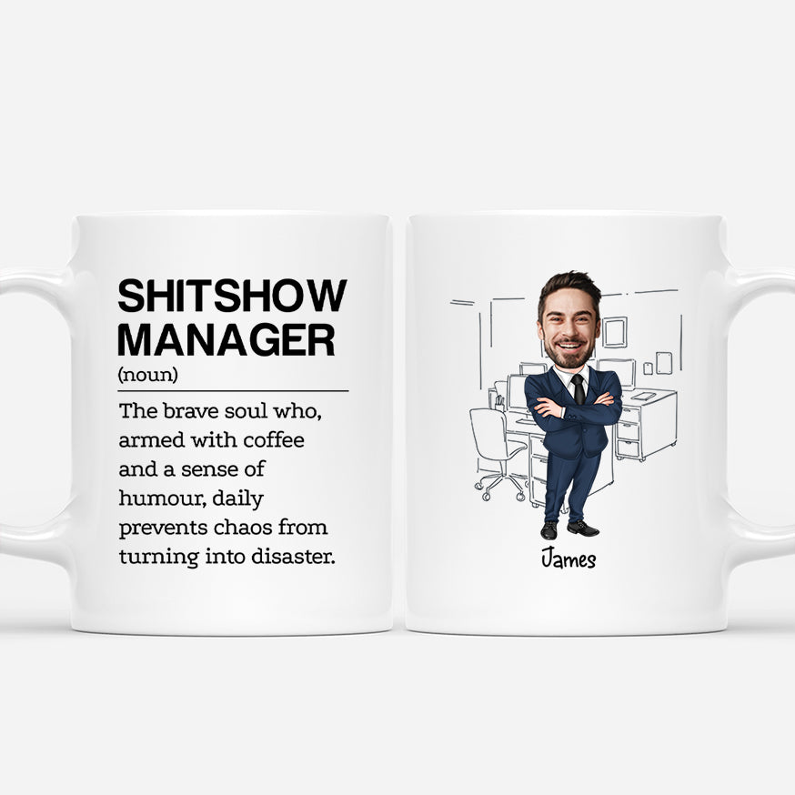 7101MUS1 shitshow manager photo mug personalized office gifts for coworkers 7101MKLCO_1