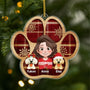 7104OUS1 acrylic dog paw print ornament_ custom christmas gifts for dog owners 7104OKV5D