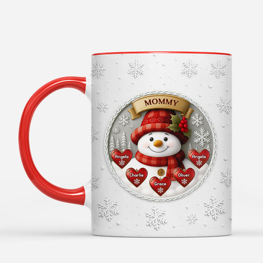 7105MUS2 3d printing effect personalized snowman mug christmas gifts for grandma 7105M8QMA