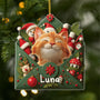 7109OUS1 acrylic cat photo ornament_ personalized christmas gift 7109OTMND