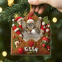 7109OUS2 acrylic cat photo ornament_ personalized christmas gift 7109OTMND