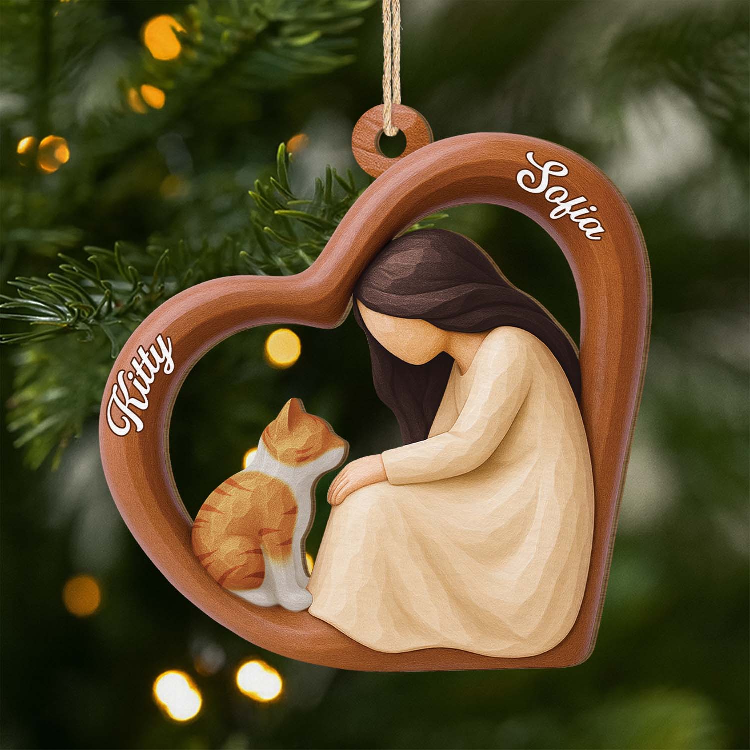 7110OUS1 3d printing effect 1 layered wood christmas ornaments custom gifts for cat lovers 7110O3V5D