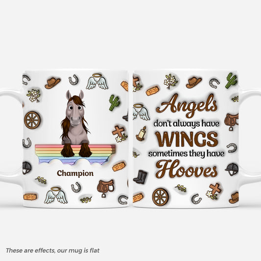 7117MUS1 3d printing effect angels dont always have wings mug custom horse memorial gifts 7117MKVWU