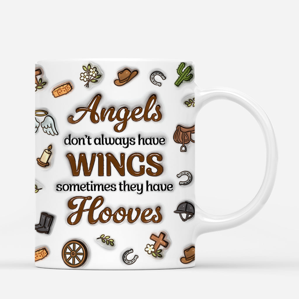 7117MUS3 3d printing effect angels dont always have wings mug custom horse memorial gifts 7117MKVWU