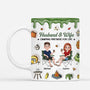7120MUS1 3d printing effect personalized couple mug husband and wife camping partners for life_ 7120MKLMG_1