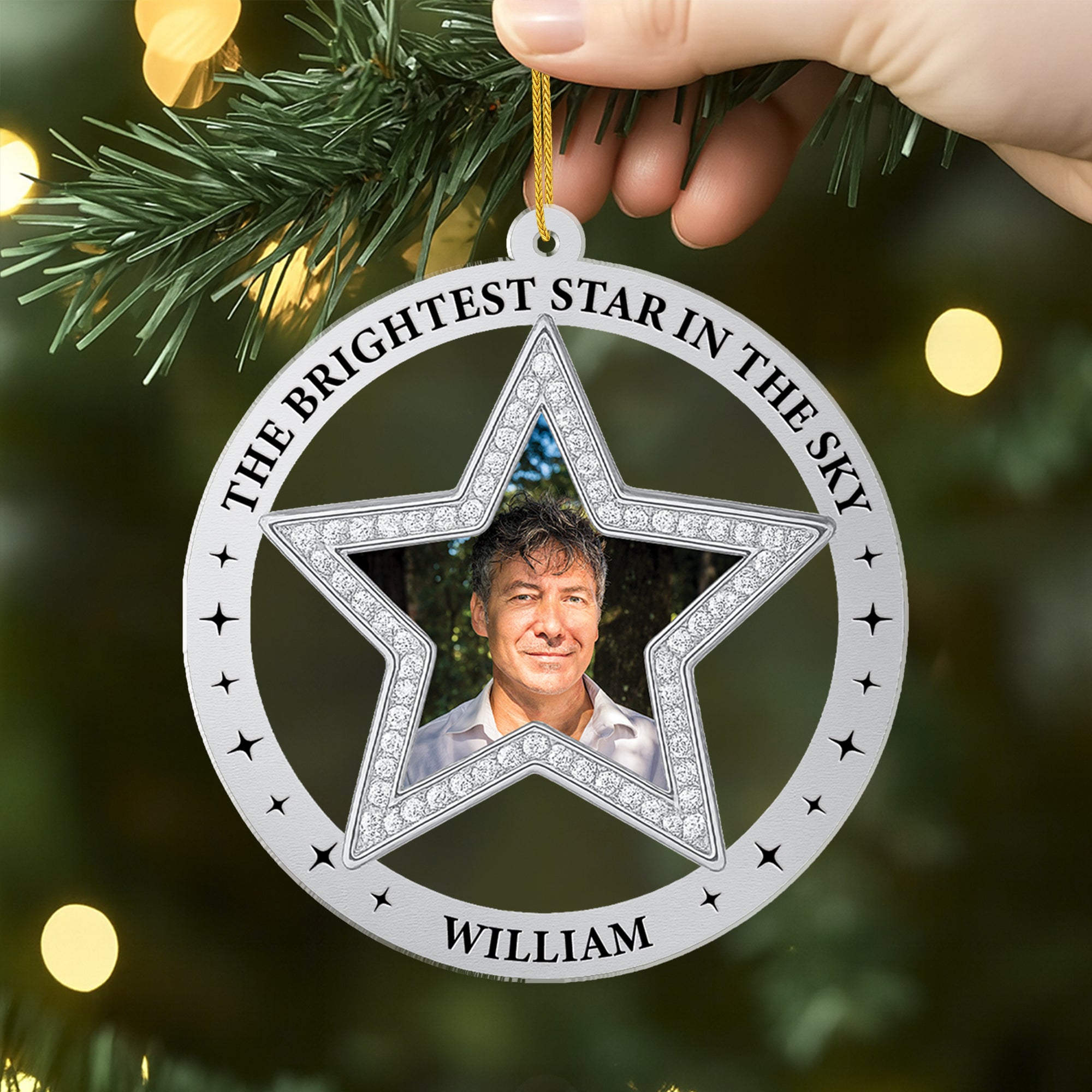 7127OUS2 acrylic in memory christmas ornaments personalized memorial photo gifts 7127OTZNA