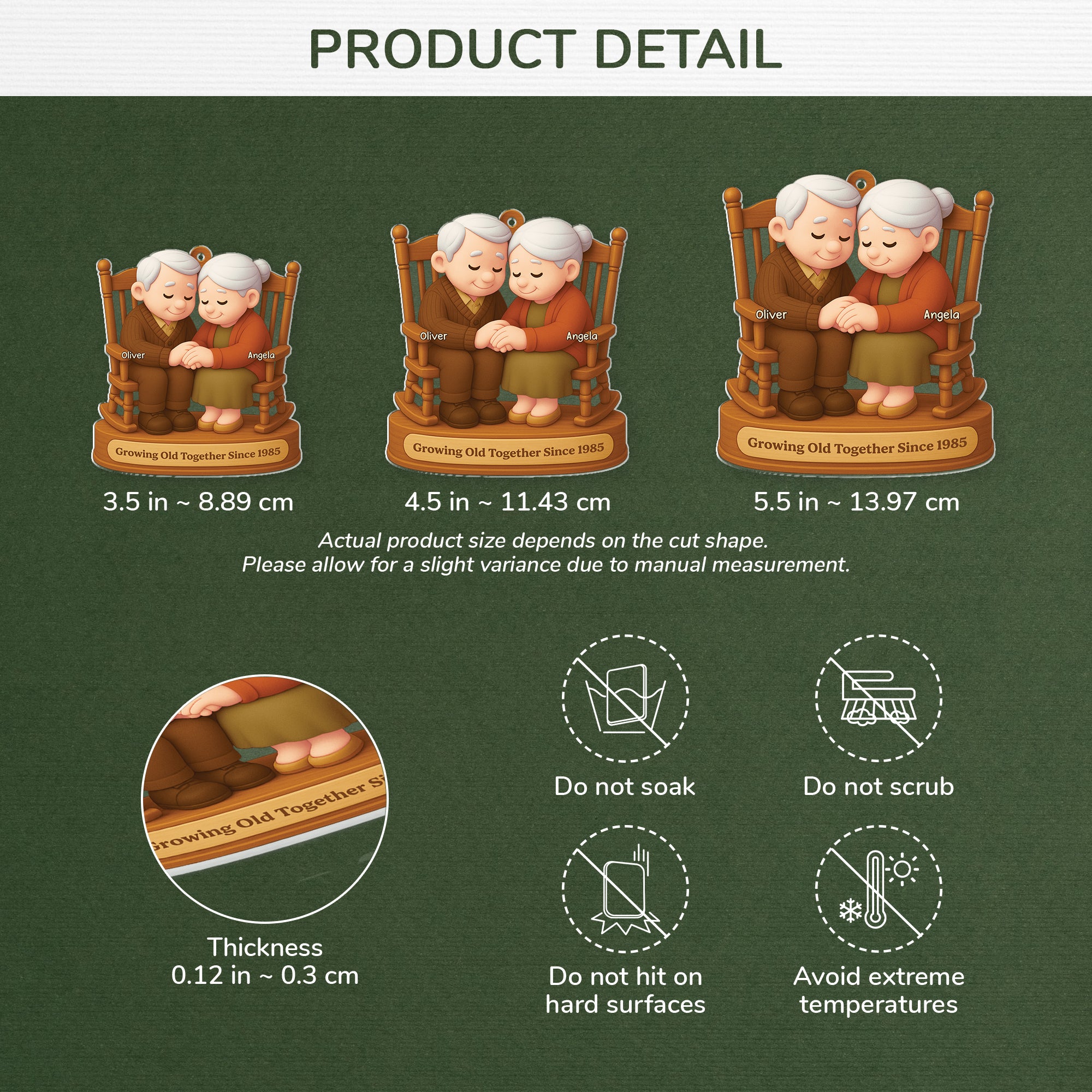 7140OUS3 3d printing effect acrylic growing old together ornament custom couples xmas gift 7140OTPNG