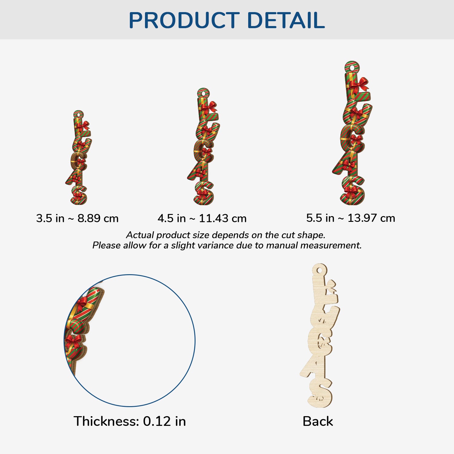 7154OUS3 3d printing effect 1 layered wooden name christmas ornaments custom gifts for him her 7154OTTMA