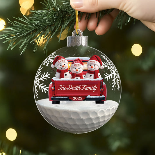 7159OUS2 3d printing effect acrylic snowman family ornament custom christmas gifts 7159OTV5I