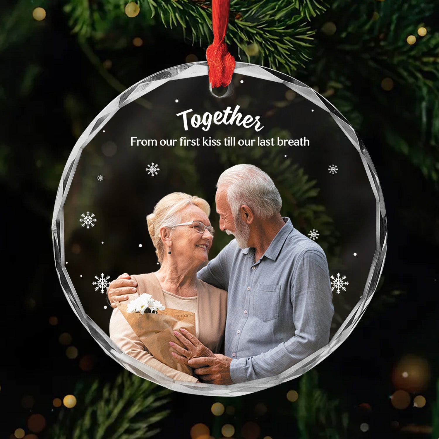 7160OUS1 glass photo christmas ornaments personalized gifts for couples 7160OTL5G