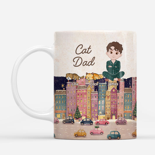 7163MUS1 cat dad mug personalized cute cat gifts for humans 7163M8YND