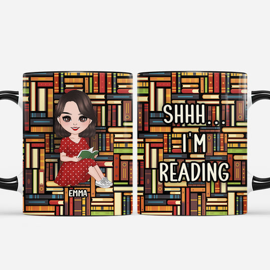 7166MUS1 shhh im reading mug personalized gifts for book lovers women 7166M8TZA
