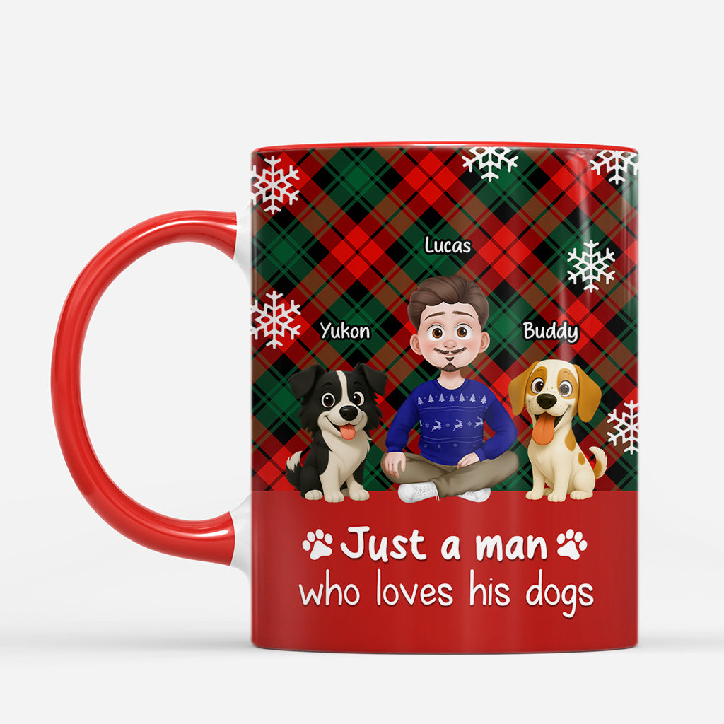 7170MUS2 coffee mug with dog and owner_ personalized christmas gifts 7170MKPCC