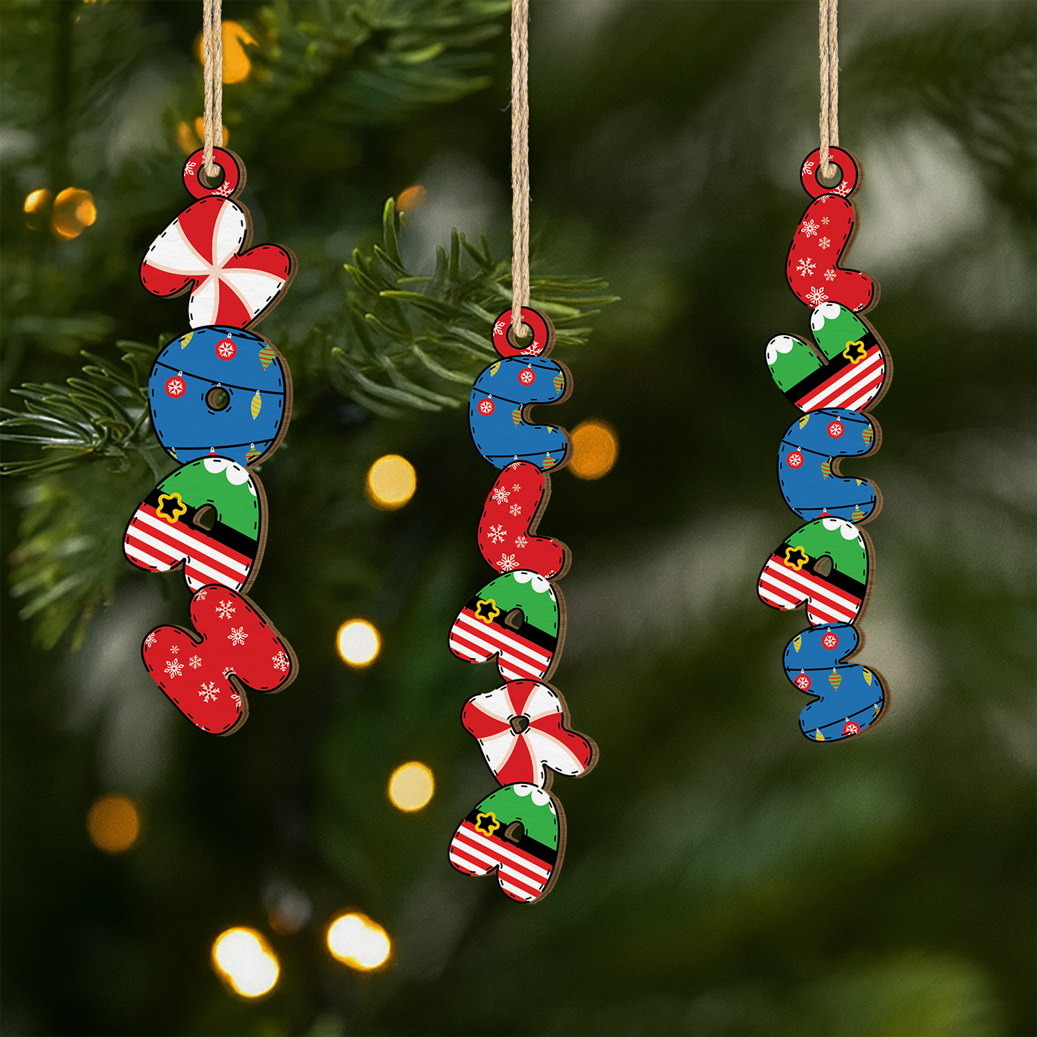 7176OUS1 1 layered wood letter christmas ornaments_ custom xmas gifts 7176O8T5A
