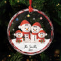 7177OUS1 glass snowman family ornament personalized xmas gifts 7177O3T5I