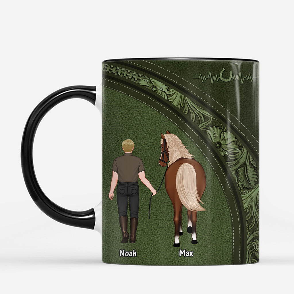 7187MUS2 3d printing effect personalized mugs with horses horse lover gifts 7187M3ZMU