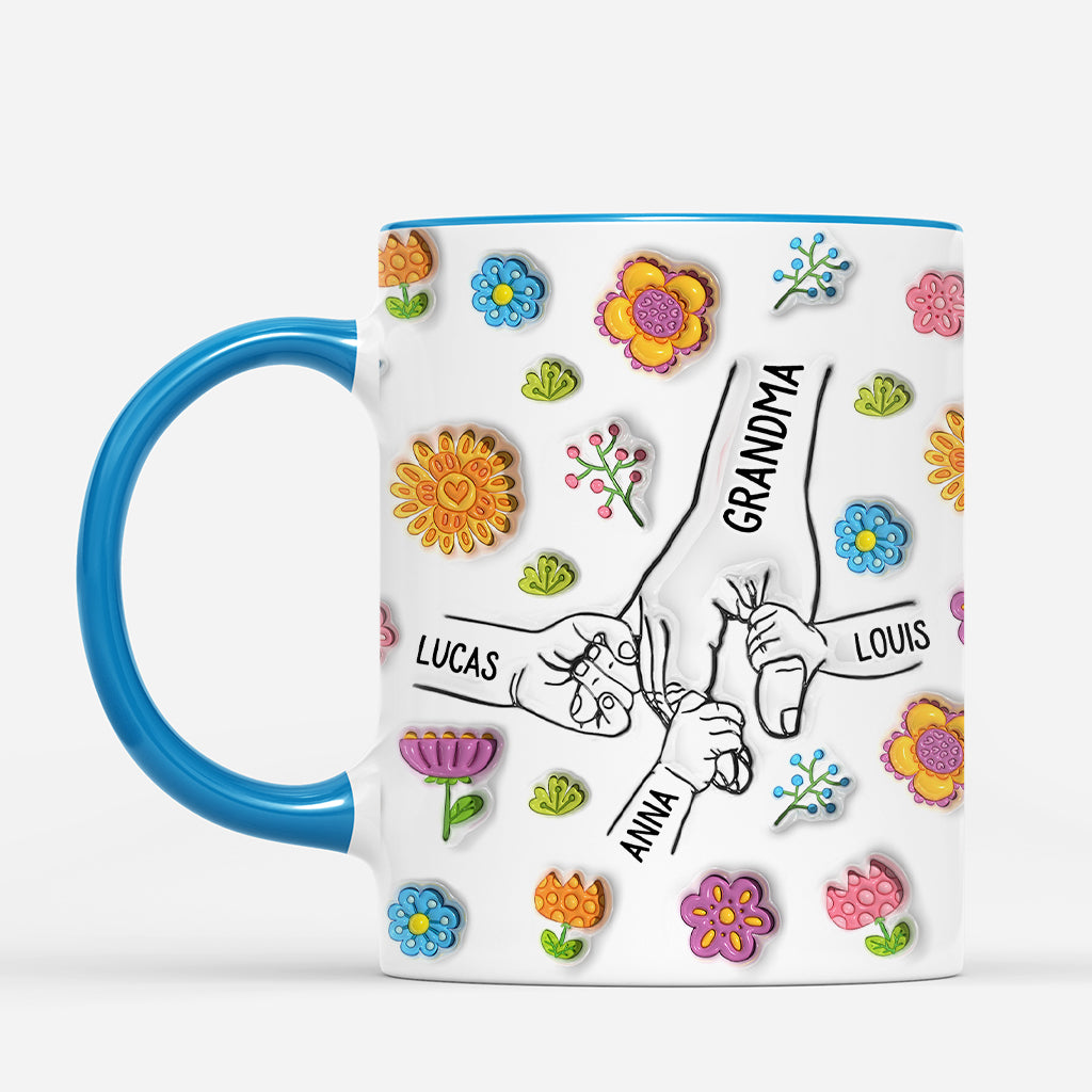 7189MUS2 3d printing effect personalized flower mug unique gifts for grandma mom 7189M3QWA