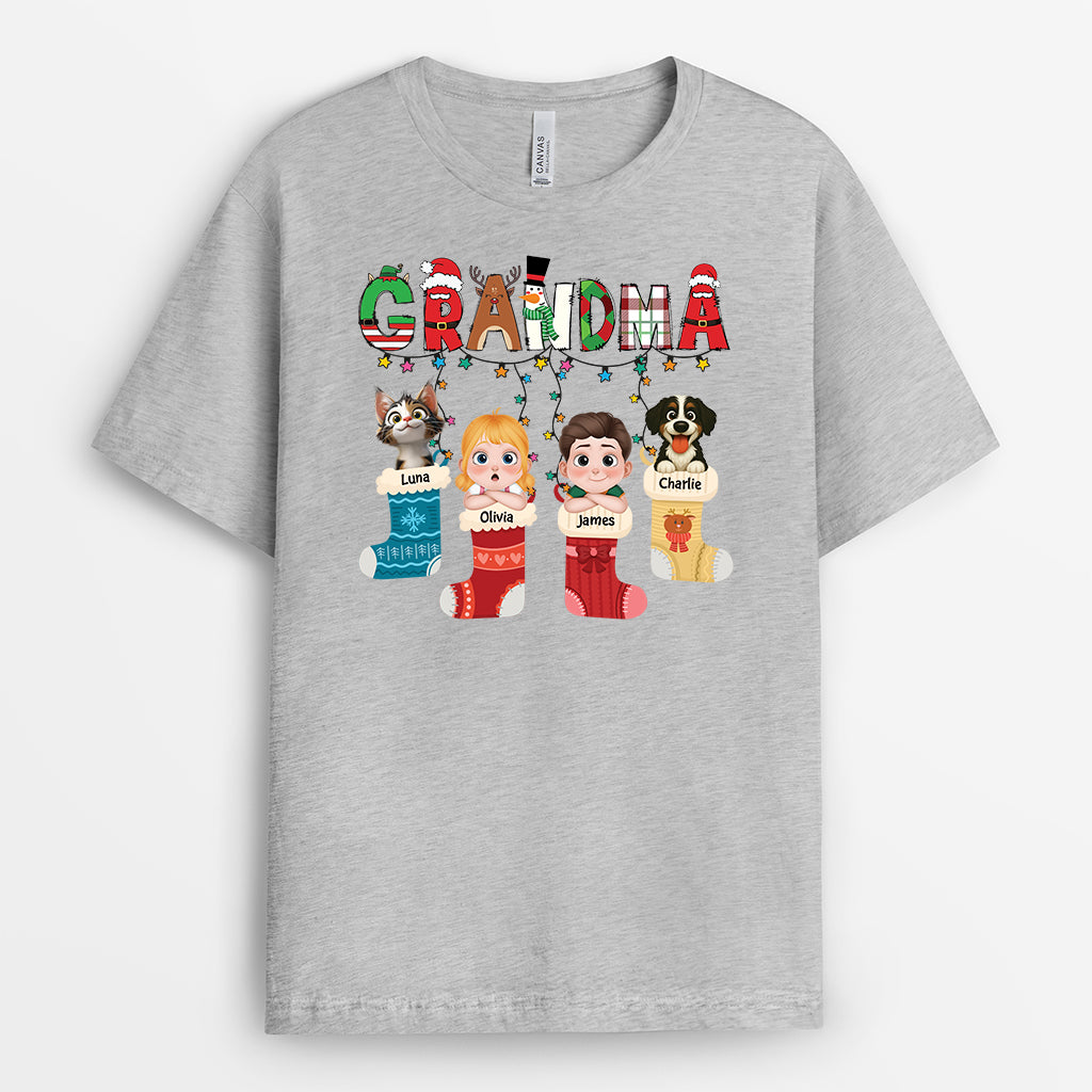 7194AUS2 personalized christmas t shirts gifts for grandma grandpa 7194A6KNB