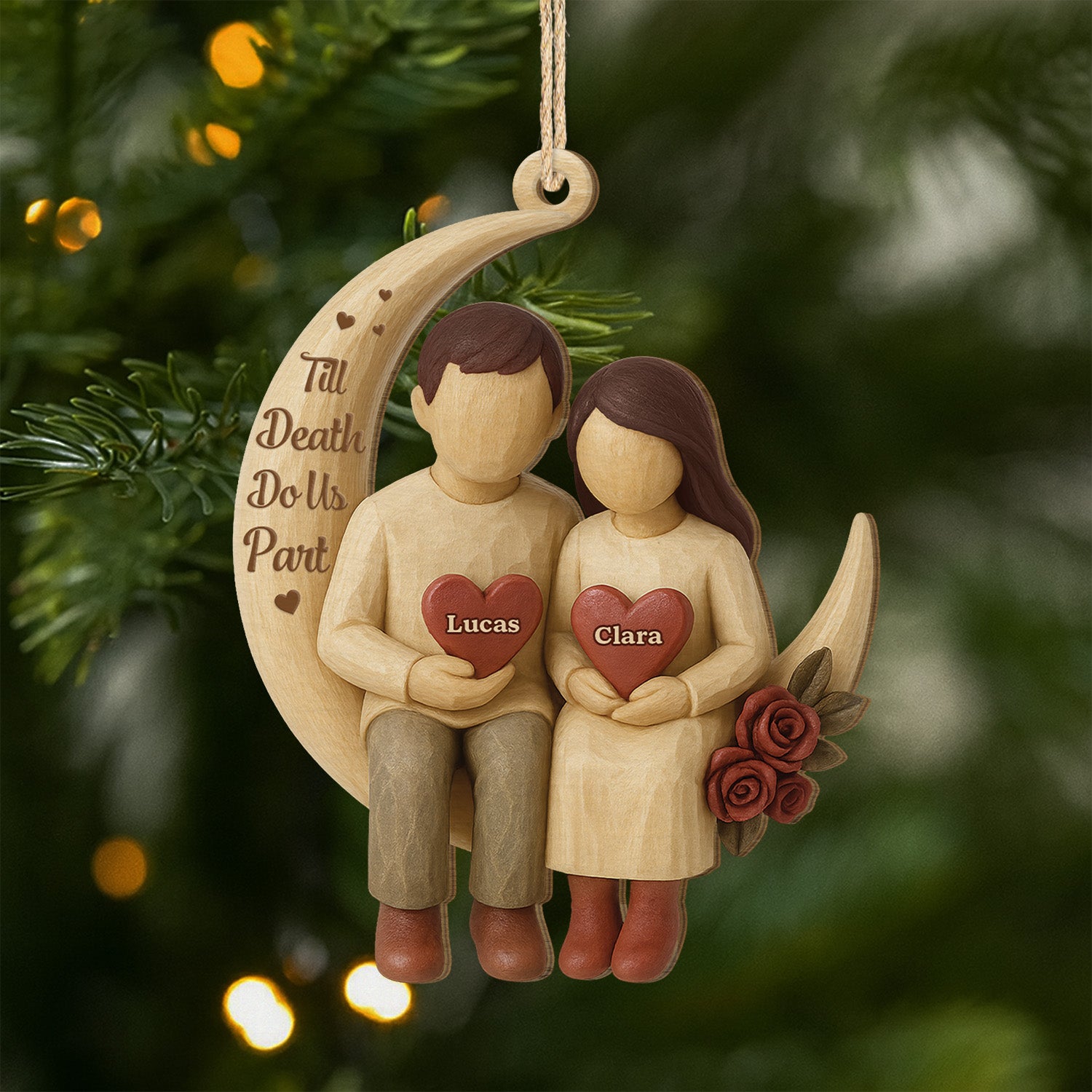 7205OUS1 1 layered wooden i love you to the moon and back ornament custom couples christmas gifts 7205O6QMG