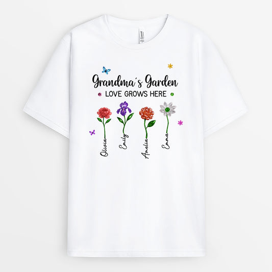 7211AUS1 grandmas garden love grows here shirt custom gifts for grandmamom 7211a6q5a