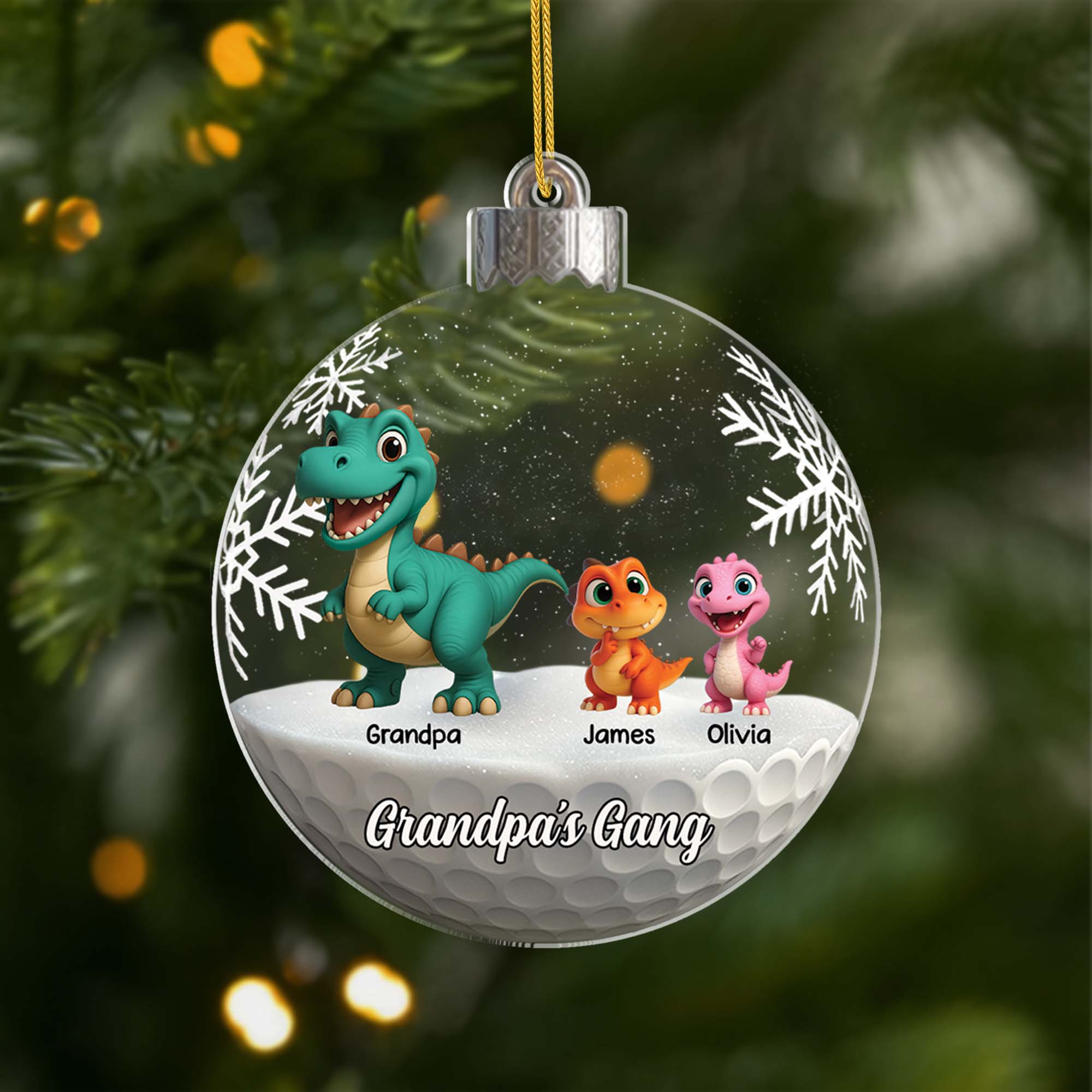 7214OUS1 dinosaur christmas ornaments acrylic custom gifts for grandma grandpa 7214O6L5B