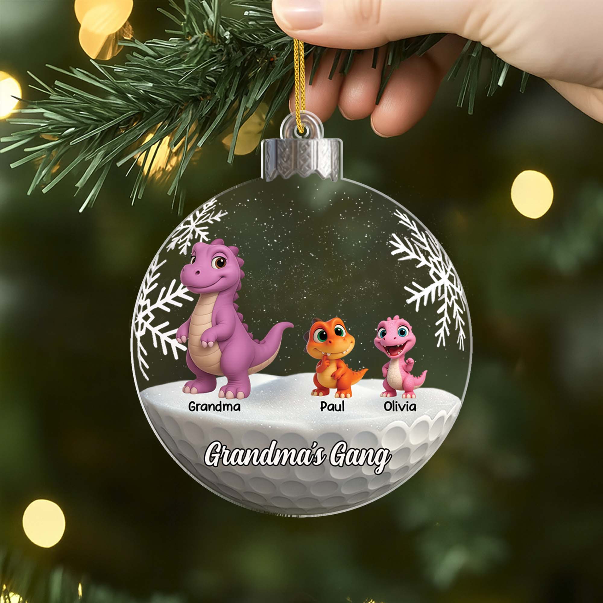 7214OUS2 dinosaur christmas ornaments acrylic custom gifts for grandma grandpa 7214O6L5B