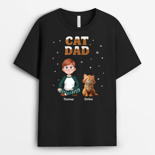 7216AUS1 personalized christmas tee shirts cute gifts for cat owners 7216ATYZD