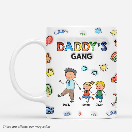 7217MUS1 3d printing effect daddy gang mug personalized gifts for parents 7217MTHAB