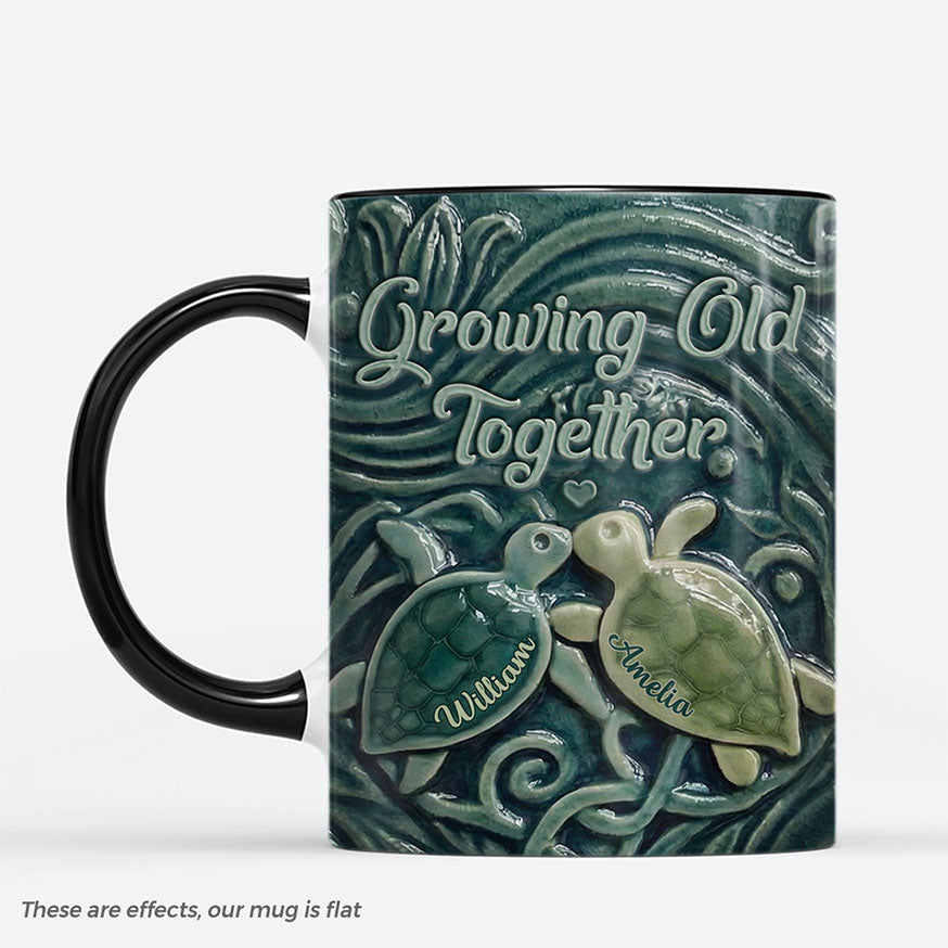 7224MUS1 3d printing effect sea turtle mug personalized gifts for couples_ 7224M8PTG