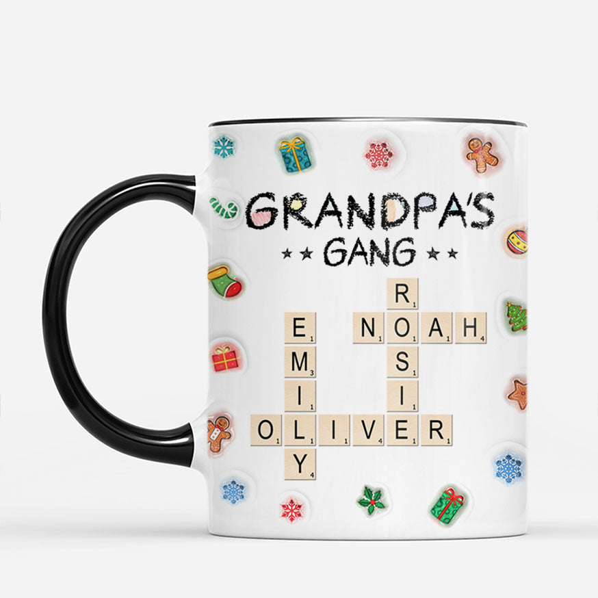 7225MUS2 3d printing effect crossword puzzle art mug custom christmas gifts for grandma grandpa 7225MKT5A