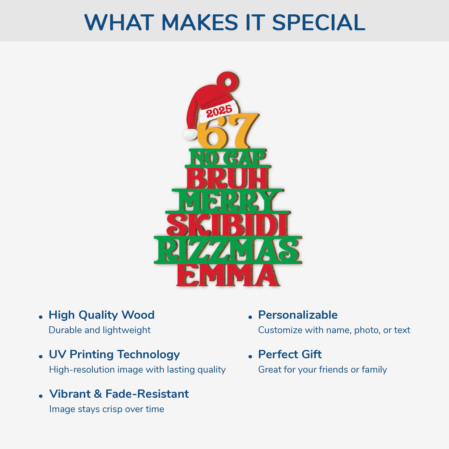 7228OUS4 1 layered wooden merry rizzmas_ ornament personalized christmas gift 7228O